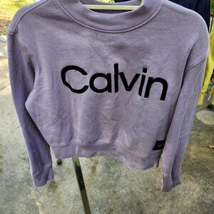 Calvin Klein Performance cropped lilac sweatshirt